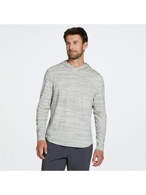 VRST Men S Essential Hoodie  Small  Silver Shadow Marble Gray